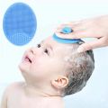 Baby Hair Brush Kids Shower Brush Head Hair Wash Massage Brushes Silicone Shampoo Brush for Infant Bathing Baby Bath Accessories.