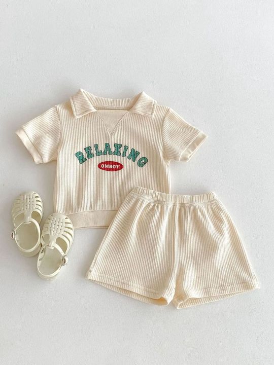 2psc%20Summer%20Newborn%20Infant%20Baby%20Girls%20Boy%20Movement%20Fallow%20Lapel%20T-Shirt%20+%20Shorts%20Printing%20Set%20%20Kids%20Muslin%20Fashion%20Baby%20Clothing%20-%20Image%208