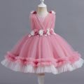 customised pink and white tulle princess frock. 