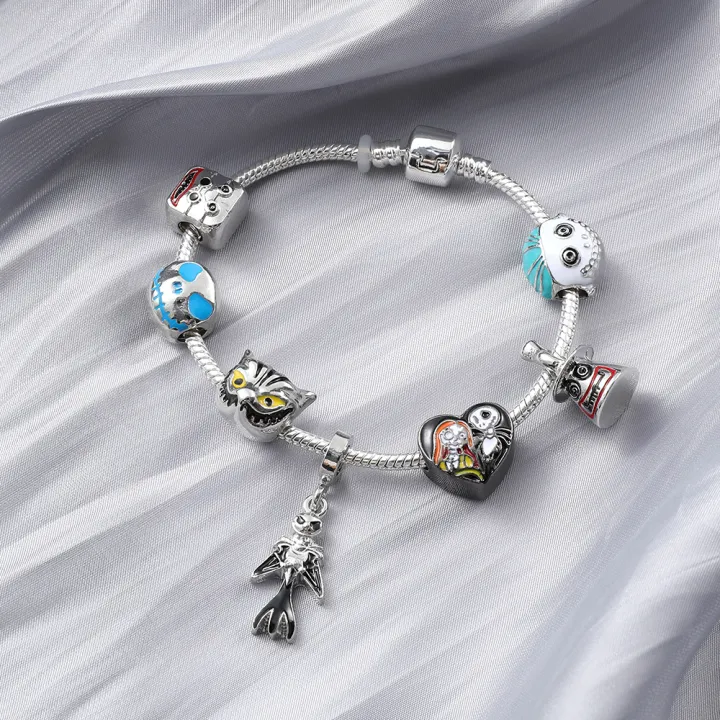 The%20Nightmare%20Before%20Christmas%20Bracelets%20Jack%20Skellington%20and%20Sally%20Pendant%20Bangle%20Disney%20Charm%20Bracelet%20for%20Women%20Jewelry%20-%20Image%203