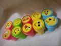 10 smile face stemps for kids and for art and craft. 
