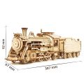 Locomotive 3D Car Wooden Puzzle Scale Model,DIY Model Kit, Handcraft ,Home Decoration,Mechanical Model Kit, Building Toy. 