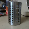 IKEA ORDNING Stainless Steel Large 7" Kitchen Utensil Caddy Cooking Tools Holder ( Used Good Condition). 