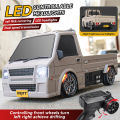 ZWN 1/24 Full-Scale Remote Control Drift Truck 2.4G Wireless Tricycle Model with LED Lights Suitable Rc Car for Children. 