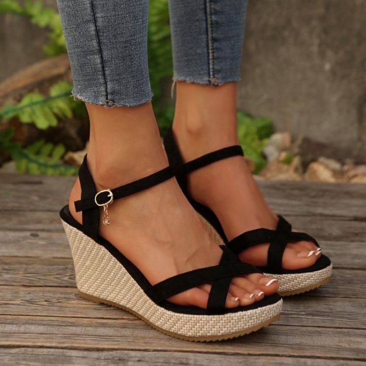 New%20Summer%20Fashion%20Sandals,%20Wedge-heeled%20Waterproof%20Platform,%20Thick-soled%20Roman%20Platform-soled%20Sandals,%20Large%20Size%20Women's%20Shoes%20-%20Image%205