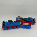 [Ready to Send] cartoon train Thomas train crash back carry 1 dinosaur baby toy with fire. 