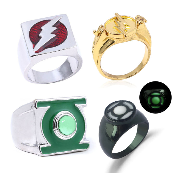 Movie Green Lanterns Luminous Rings Trendy Jewelry Men And Women Enamel 