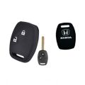 Combo Of Silicon Key Cover And Keychain For Honda City 2009 - 2020 So on...... 