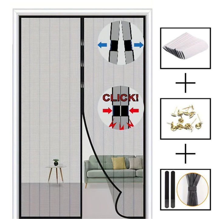 Magnetic%20Screen%20Door%20Curtain%20Anti%20Mosquito%20Insect%20Fly%20Bug%20Polyester%20Soft%20Door%20Curtain%20Easy%20Installation%20Auto-Close%20Door%20Mesh%20-%20Image%204