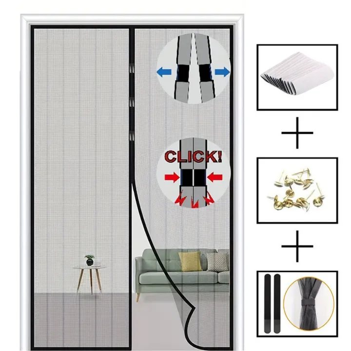 Magnetic%20Screen%20Door%20Curtain%20Anti%20Mosquito%20Insect%20Fly%20Bug%20Polyester%20Soft%20Door%20Curtain%20Easy%20Installation%20Auto-Close%20Door%20Mesh%20-%20Image%204