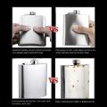 LMETJMA 1 4 5 6 7 8 9 10 oz Stainless Steel Hip Flask with Funnel Pocket Hip Flask Alcohol Whiskey Hip Flask Screw Cap KC0139.