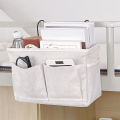 Multifunctional Bedside Sofa Hanging Storage Bag, Fabric Hanging Basket Bedside Shelves for Dormitory and Apartment Storage.