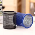 desktop table promotion custom multi purpose single stand office mesh metal black pencil cup pen holder.