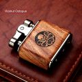 Lighter Pressed Ignition Solid Wood High-End Windproof Durable Vintage Old-Fashioned Gifts. 