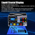 High Frequency Pulse Repair Car Battery Charger EU Plug 12V/24V 220W Fully Automatic LCD Display High Power. 