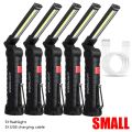 New Portable COB LED Flashlight USB Rechargeable Work Light Magnetic Lanterna Hanging Lamp with Built-in Battery Camping .
