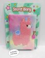 Beautiful fur diary for girls with lock - unicorn love diary for girls, beautiful cute notebook, stylish  lock diary for girls and boys - fur notebook - fancy diaries. 
