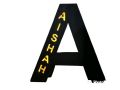 Wooden Alphabet Names Aishah electric led fitted. 