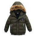 Keep Warm Autumn Winter Boys Jacket Fur Collar Hooded Baby Coat Fashion Zipper Boy Outerwear 2-6 Year Kids Clothes Birthday . 