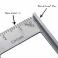 7-inch imperial set square, 90-degree reinforced silver set square, aluminium alloy carpenter’s measuring ruler. 