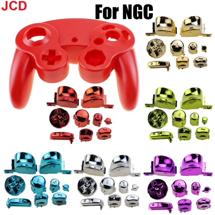 JCD 1set For Gamecube NGC Game Controller Electroplating Button Keys ABXY Z Keypads L R Buttons Replacement Accessories