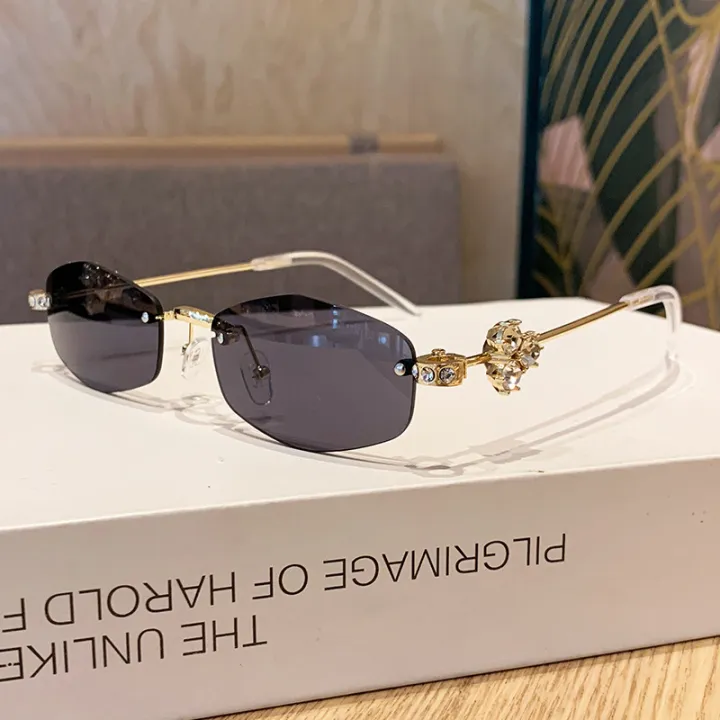 Cycling%201/3pcs%20Fashion%20Y2K%20Small%20Frame%20Polygon%20Metal%20Sunglasses%20Women%20Luxury%20Brand%20Rhinestone%20Sun%20Glasses%20Rimless%20Punk%20Eyewear%20-%20Image%205