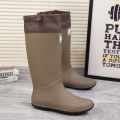 Rain Boots for Men, Fashionable High-Top Rain Boots for Outer Wear, Long-Tube Waterproof and Non-Slip Couple Style Outdoor Fishing Boots.