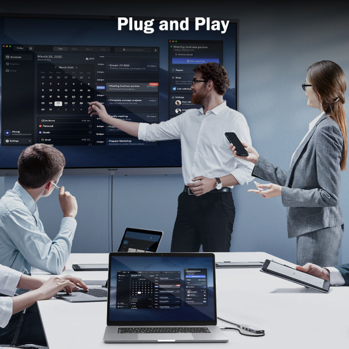 Lemorele%20TC101%205-in-1%20USB%20C%20Hub%204K%20HDMI%20Docking%20Station%20100W%20PD%20USB%203.0%205Gbps%20for%20MacBook///%20Aluminum%20Dock%20-%20Image%204