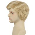 Synthetic 3pc Donald Costume Kit Red Tie Flag Pin Compatible with Pres Donald Wig Halloween Costume for Adults Couples Cosplay. 
