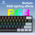 Mini Keyboard APAYADO K61 Mechanical Keyboard Wired,60% Portable 61 Keys RGB Black,White, Red/Blue Switch for Gaming. 