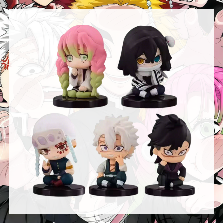 5Pcs/Set Anime Demon Slayer Model Desktop Decoration Toy For 