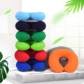 1pc Inflatable C-shaped Pillow Travel Neck Pillow Portable Round Pillow Cushion. 
