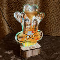 LED Acrylic Photo Frame with Base Lamp, Customizable 6x10 Inches, Personalized Gift for Birthdays, Anniversaries, Valentine's Day, and Special Occasions. 