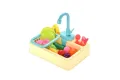 Kids Kitchen Toys Plastic Simulation Electric Dishwasher Sink Pretend Play With Electric Water Wash Basin Toy. 