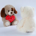 23CM Cute Heart Bear Dog Plush Toys Red Heart Print Love Creative Animal Stuffed Doll For Lovers Valentine's Day Gift. 