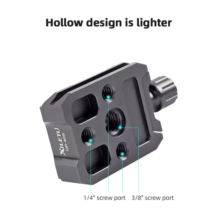 Aluminum%20Alloy%20Quick%20Release%20QR%20Plate%20Clamp%20with%20Arca%20QR%20Plate%20Slot%203/8-inch%20&%201/4-inch%20Screw%20Hole%20for%20%20RS2/RSC2/RS3%20QR%20Plate%20-%20Image%204