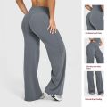 High Waisted Straight Leg Yoga Pants for Women, Naked Feeling Butt Lifting Loose Fit Workout Trousers, Slimming Gym Pants.