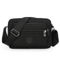 Women's Solid Color Multi-Pocket Crossbody Bag, Multi-Functional Shoulder Bag, Trendy Same-Color Business Bag.