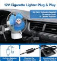 1Pcs 6 Inch 12V 25W Portable Oscillating Car Cooling Fan Low Noise Metal Safety Guard For Vehicle Truck RV Boat. 