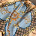 70x70cm Fashionable Korean Style Silk Square Scarf Satin Print Hairband Necktie Hair Accessory Headscarf Versatile Wrap Scarf. 