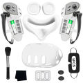 VR Accessories For Oculus/Meta Quest 3/3s/2 Silicone 9 in 1 Cover Kit, Headset Shell, Face Cover, Controller Grip Case Idea . 