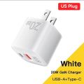 Essager 20W GaN USB Type C Charger PD Fast Charge Phone QC 3.0 Quick Chargers For iPhone or Android. 