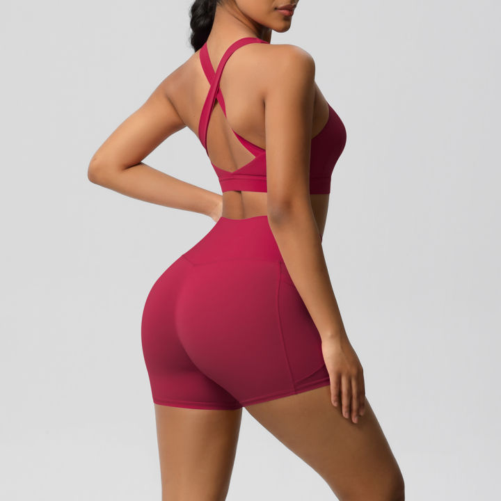 2PCS%20Sportswear%20With%20Pocketed%20Yoga%20Set%20Gym%20Clothes%20Yoga%20Suits%20For%20Women%20Tracksuits%20Sports%20Shorts%20Crossover%20Bra%20Gym%20Leggings%20-%20Image%206