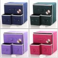 3 Drawer Fabric Storage Box Organizer Makeup organizer socks undergarments multipurpose organizer ( 30 * 30 * 20 cm.). 