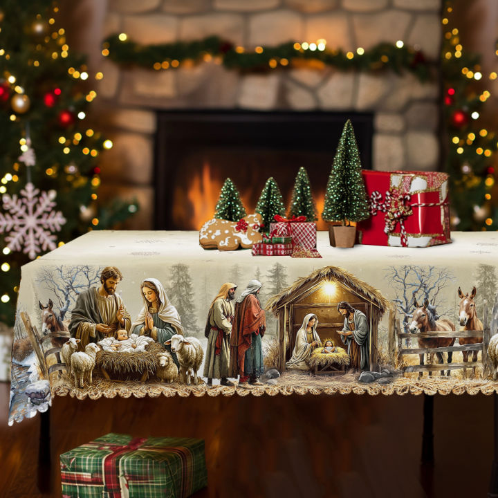 1Pc%20Christmas%20Tablecloth%20with%20Nativity%20Scene,%20Yule%20Home%20Party%20Decor%20for%20Indoor%20Outdoor,%20Xmas%20Round%20Rectangular%20Table%20Cloth%20-%20Image%203