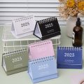 2025 Simple Style English Mini Desk Calendar Desktop Display Portable Calendar Desktop Decoration Handmade Diary. 