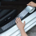 Transparent Carbon Fiber Car Threshold Portector Moulding Strip Trim Bumper Strip Door Sill Film Anti Scratch Guards Car Sticker. 