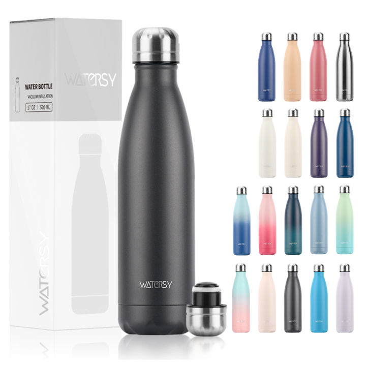 500ml Stainless Steel Water Bottle Insulated Vacuum Flask Double Wall ...