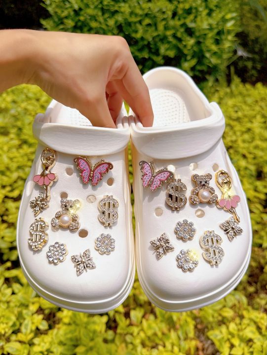 18pcs%20Fashionable%20Gold%20Tone%20Rhinestone%20Bear%20Shoe%20Boot%20Accessories%20Suitable%20For%20Clogs,%20Garden%20Shoes,%20Beach%20Shoes,%20DIY%20Detachable%20-%20Image%202