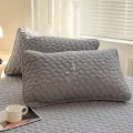 2 Piece Waterproof jacquard Fabric Pillowcase Moisture And Sweat Proof Pillow Cover 48x74cm For Bedroom Home Hotel Decor. 